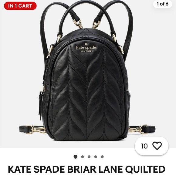 Kate Spade Quilted Black Backpack - Picture 6 of 6